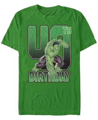 Fifth Sun Men's Marvel Hulk Smash 40th Birthday Short Sleeve T-Shirt