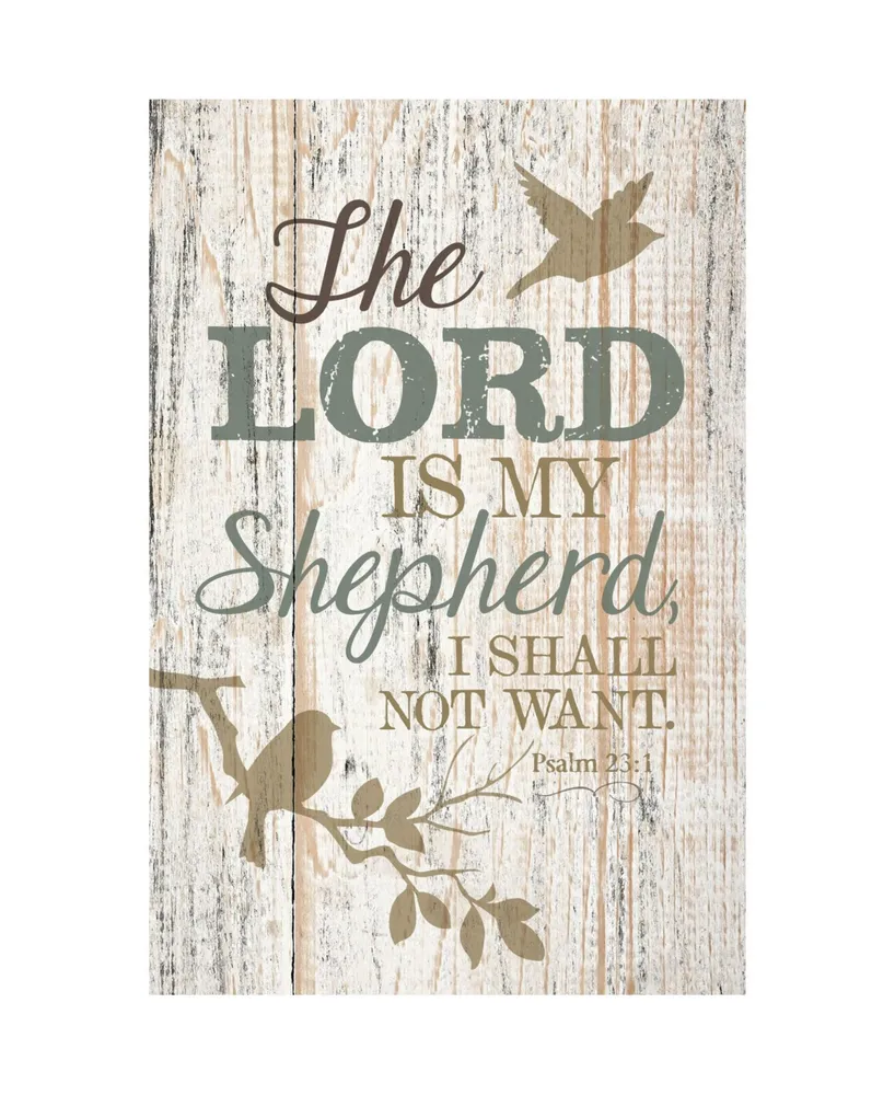 Dexsa the Lord Is My Shepherd New Horizons Wood Plaque with Easel, 6" x 9"