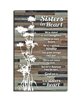 Lela Ollie Sister in Heart Wood Plaque Easel, 6" x 9"