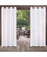 Exclusive Home Biscayne Indoor Outdoor Grommet Top Curtain Panel Pair