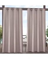 Exclusive Home Biscayne Indoor Outdoor Grommet Top Curtain Panel Pair