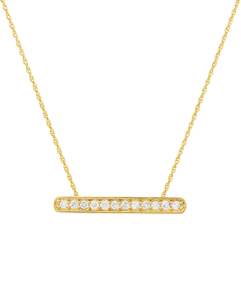 241 Wear It Both Ways Diamond Bar Pendant Necklace (1/3 ct. t.w.) in 14k White or Yellow Gold