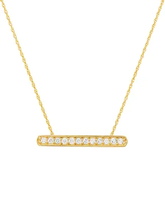 241 Wear It Both Ways Diamond Bar Pendant Necklace (1/3 ct. t.w.) in 14k White or Yellow Gold