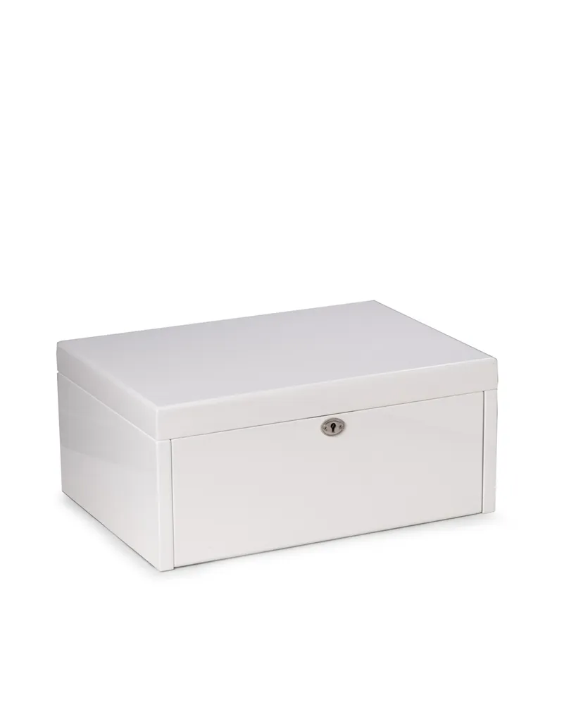 Bey-Berk Lacquer Large Jewelry Chest with Multi-Compartment Storage