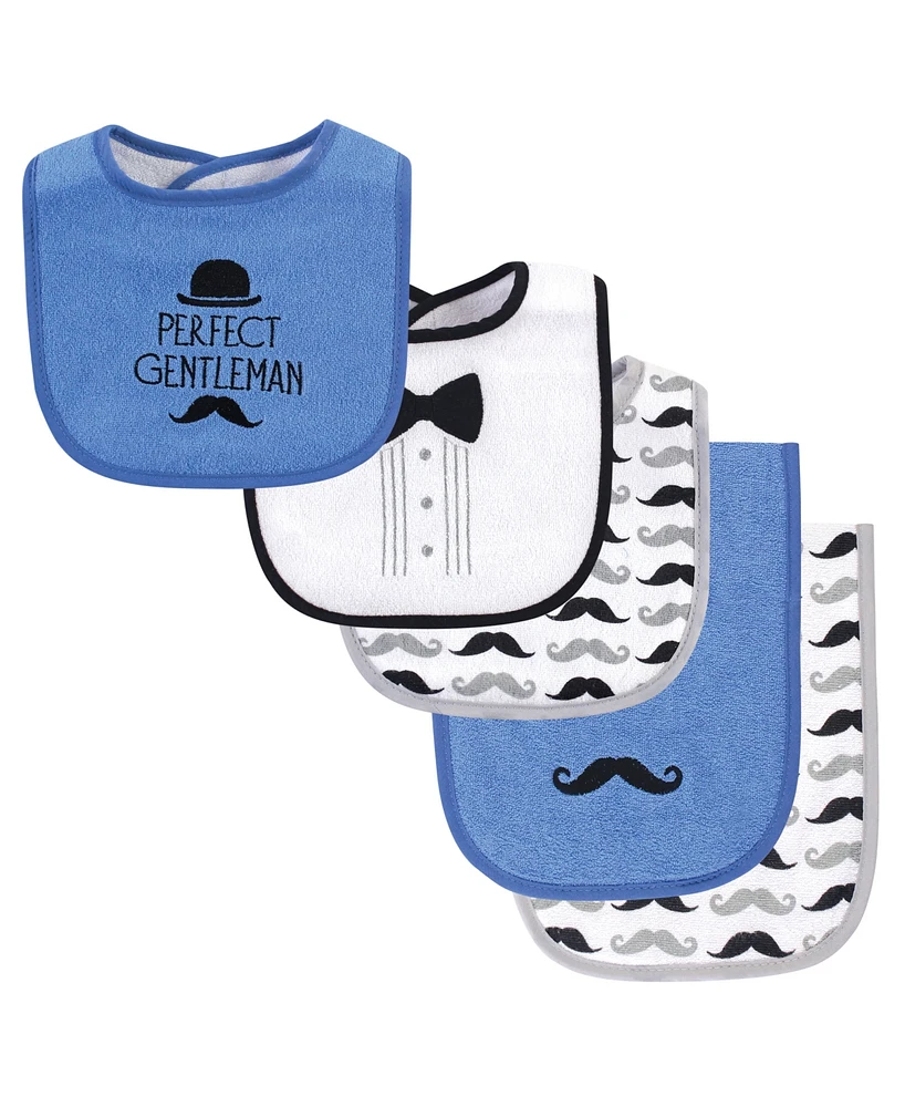 Hudson Baby Bib and Burp Cloth Set 5-Piece