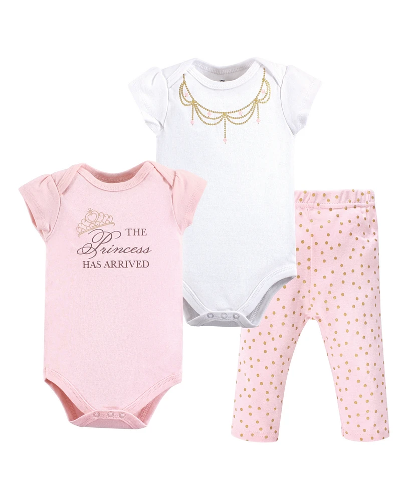 Little Treasure Baby Girl Cotton Bodysuit and Pant Set