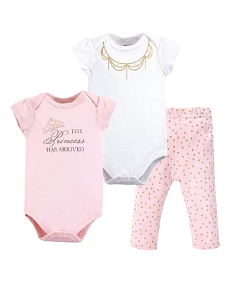 Little Treasure Baby Girls Cotton Bodysuit and Pant Set