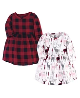 Hudson Baby Baby Girls Hudson Long-Sleeve Cotton Dresses 2pk