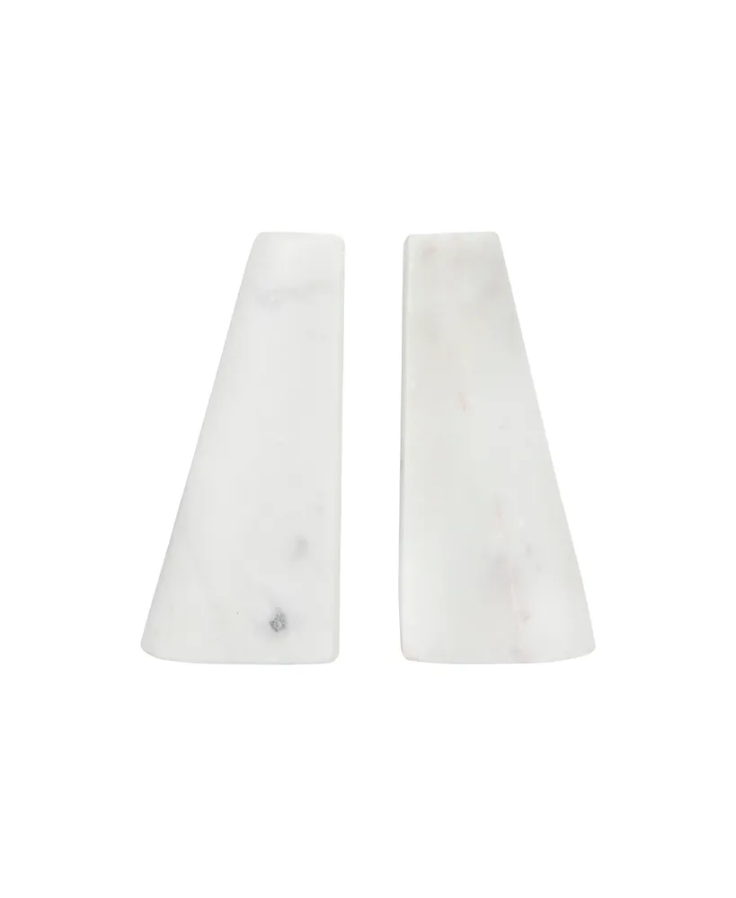 Bloomingville White Marble Bookends - Set of 2