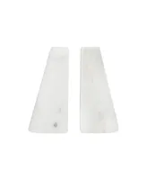 Bloomingville White Marble Bookends - Set of 2