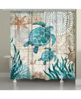 Laural Home Bay Turtles Shower Curtain