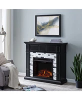 Southern Enterprises Lysander Marble Electric Fireplace