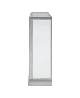 Southern Enterprises Audrey Faux Stone Mirrored Electric Fireplace