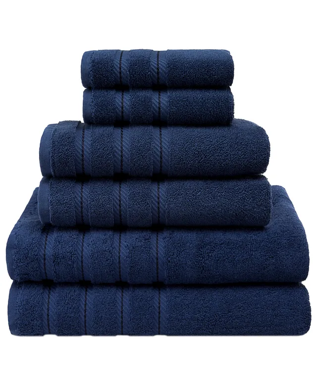 American Soft Linen 6 Piece Turkish Cotton Bath Towel Set - Turquoise