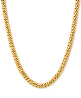 Cuban Link 22" Chain Necklace in 18k Gold-Plated Sterling Silver