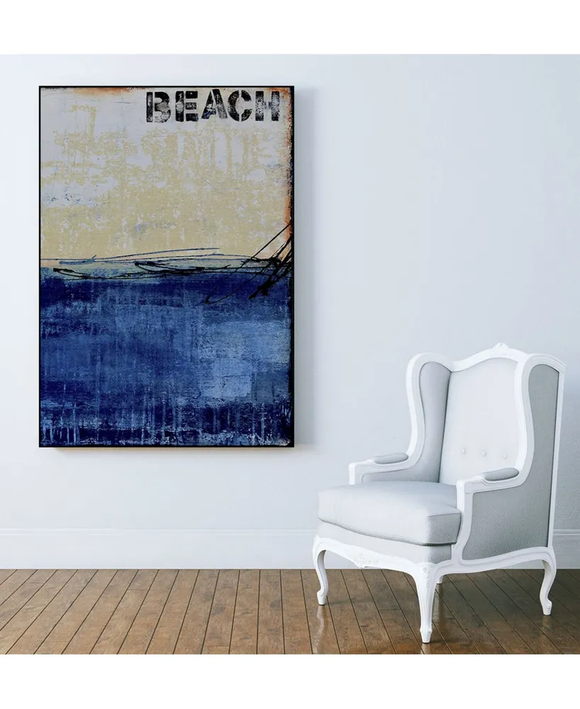 Giant Art 32" x 24" Beach 45 Ii Art Block Framed Canvas