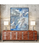 Giant Art 32" x 24" Subtle Blues Ii Art Block Framed Canvas
