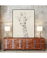 Giant Art 20" x 16" Giraffe Portrait Ii Art Block Framed Canvas