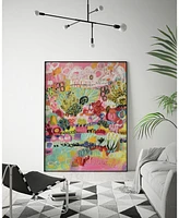 Giant Art 24" x 18" Boho Garden Iii Art Block Framed Canvas