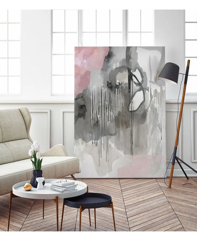 Giant Art 40" x 30" Muted Abstract Museum Mounted Canvas Print