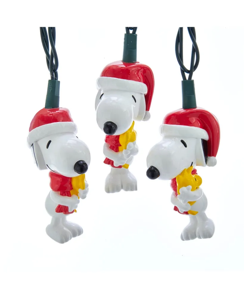 Kurt Adler 10-Light Led Snoopy and Woodstock Light Set