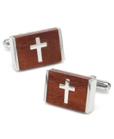 Ox Bull & Trading Co Wood Cross Cufflinks