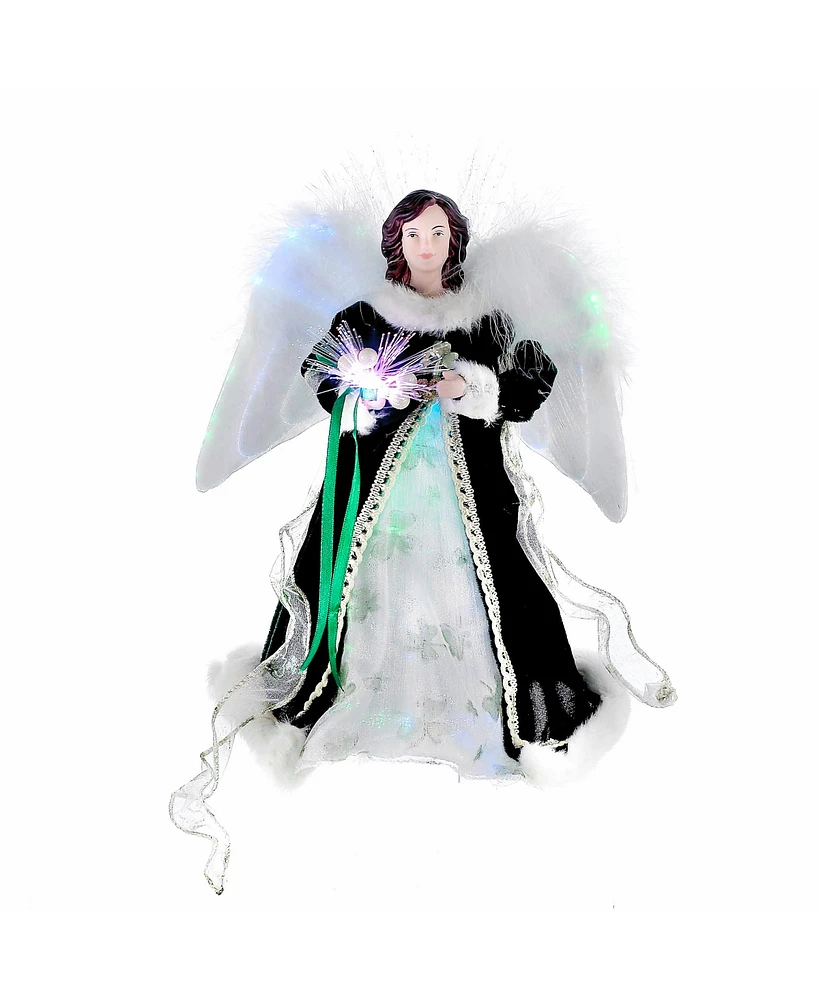 Kurt Adler 12-Inch Fiber Optic Irish Angel Treetop