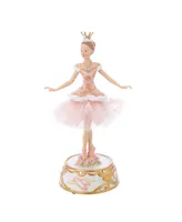 Kurt Adler 10-Inch Pink Ballerina Figure with Musical Base