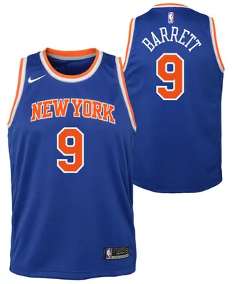 Nike Big Boys and Girls Rj Barrett New York Knicks Icon Swingman Jersey