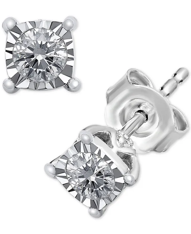 Trumiracle Diamond Stud Earrings Macy's TruMiracle Diamond Stud