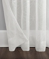 No. 918 Tamaryn Embroidered Trellis Sheer Rod Pocket Curtain Panel