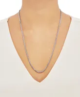 Wheat Link 24" Chain Necklace (2-1/2mm) 18k Gold-Plated Sterling Silver or