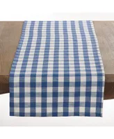 Saro Lifestyle Gingham Design Runner