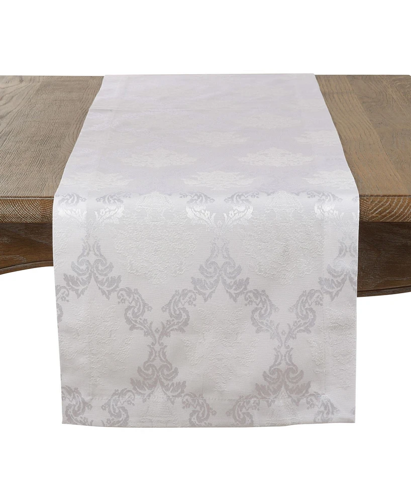 Saro Lifestyle Damask Luxury Table Runner