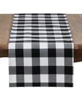 Saro Lifestyle Buffalo Plaid Cotton Blend Table Runner