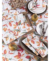 Saro Lifestyle Fall Leaves Design Runner In Soft Tones