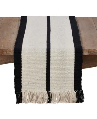 Saro Lifestyle 100% Cotton Runner with Heavy Rug Design
