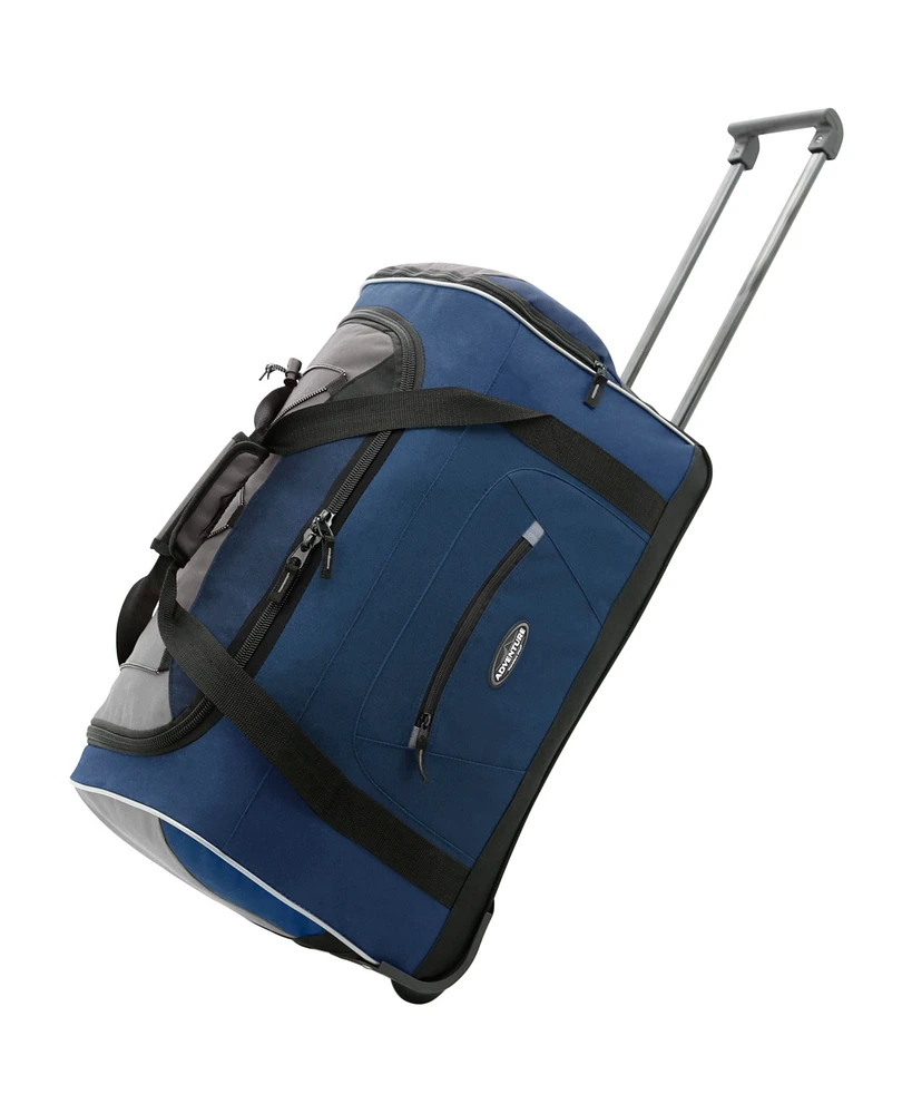 Travelers Club 22" Multi-Pocket Rolling Duffle