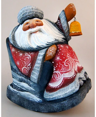 G.DeBrekht Woodcarved and Hand Painted Santa Masterpiece Old World Seasons Greetings Figurine