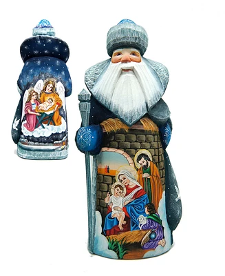 G.DeBrekht Woodcarved and Hand Painted Story of Nativity Santa and Hand Painted