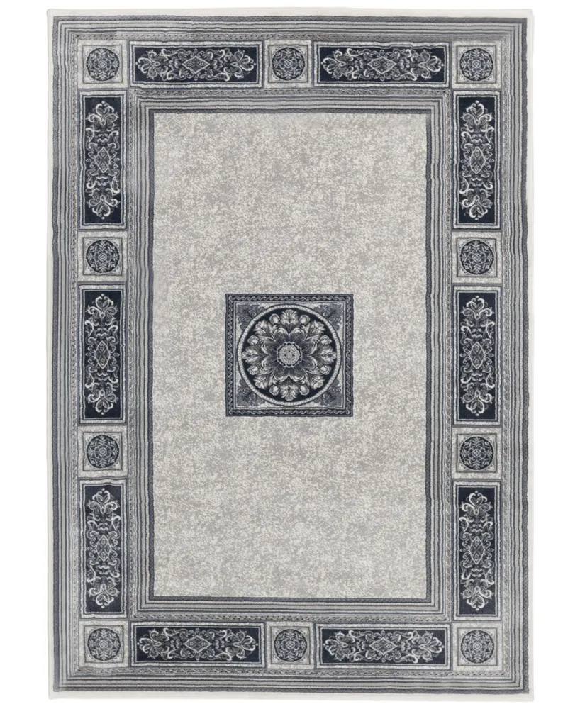 Closeout! Km Home Sanford Milan 2831OF81MA Gray 7'10" x 10'10" Area Rug