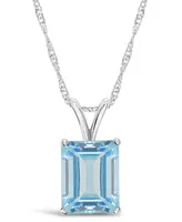 Sky Blue Topaz (3 ct. t.w.) Pendant Necklace Sterling Silver. Also Available Rose Quartz