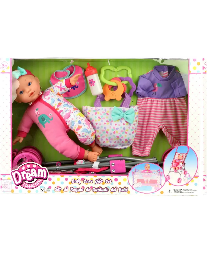 Dream Collection 12" Baby Doll Care Gift Set with Stroller