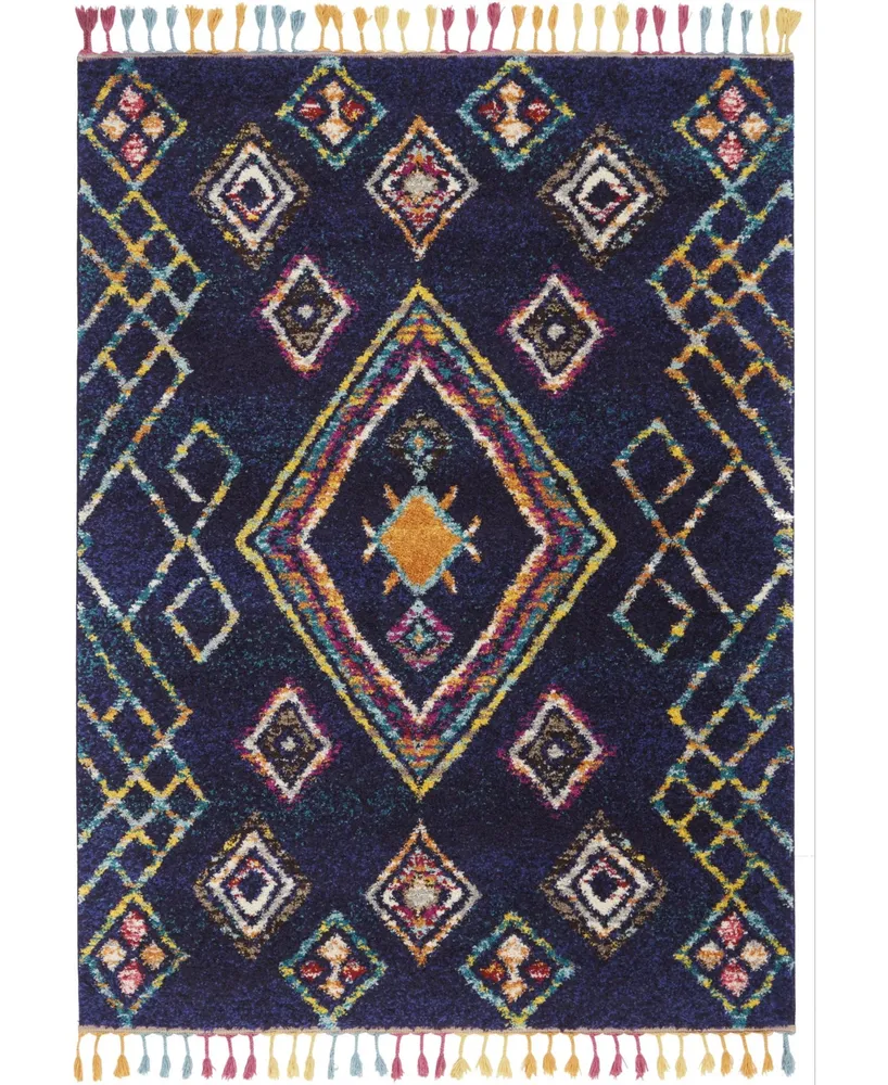 Closeout! Nourison Home Mecca MEC02 Navy 3'11" x 6' Area Rug