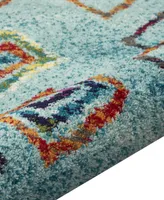 Closeout! Nourison Home Mecca MEC02 Aqua 5'3" x 7'9" Area Rug