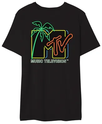 Mtv Neon Light Men's Graphic T-Shirt - Mens T