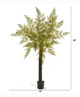 Nearly Natural 80in. Fern Artificial Tree