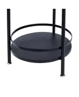 Honey Can Do 2-Tier Round Side Table