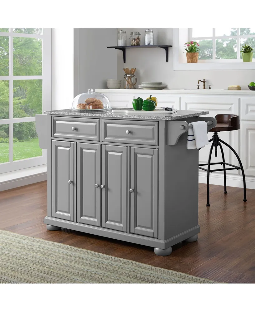 Crosley Alexandria Solid Granite Top Kitchen Island