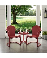 Crosley Tulip 3 Piece Metal Conversation Seating Set